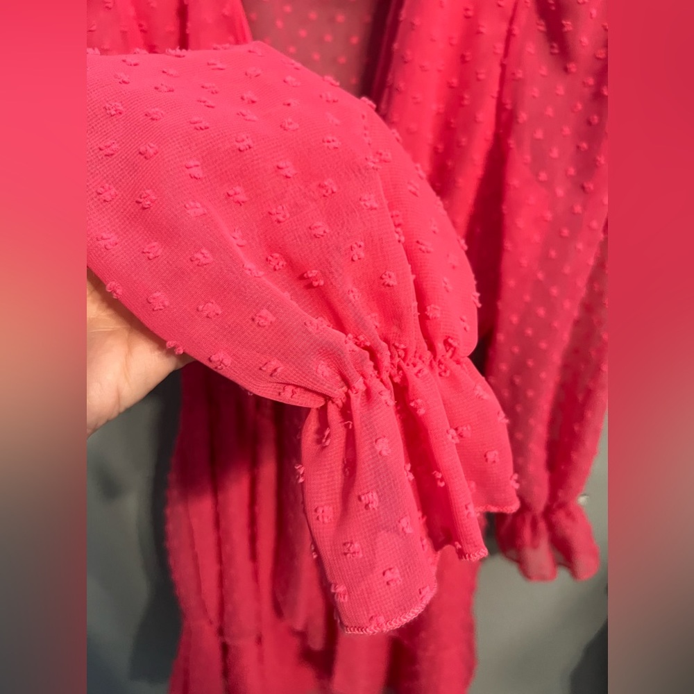 Shein Hot Pink Long Sleeve Dress - Picture 7 of 10